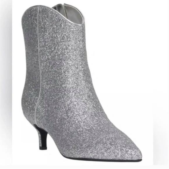 On 34th Aatira Tulip booties silver glitter - 5 - Picture 1 of 10